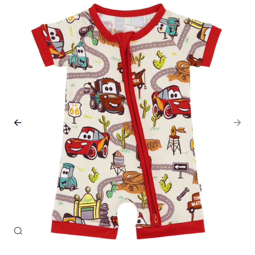 NIB Cars little sleepies zippy shorties 12-18m